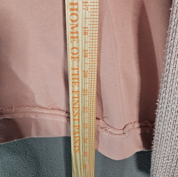 Pol Womens Medium Sweatshirt Boho Cowl Hoodie Pink Waffle Knit Ovetsized Bling - Picture 9 of 12